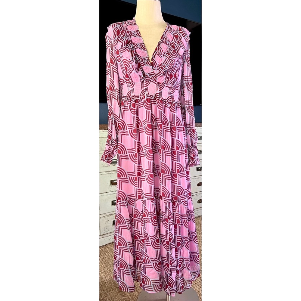 Anthropologie Odetta Maxi Dress L